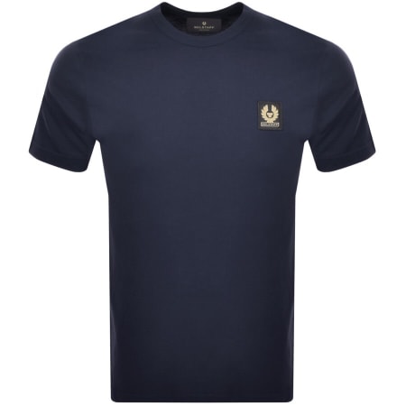 Tシャツ・カットソー BELSTAFF SS25 T-SHIRT WITH LOGO PATCH (100055 PUMCE) Belstaff Logo-Appliquéd Cotton-Jersey T-Shirt - S | Coggles